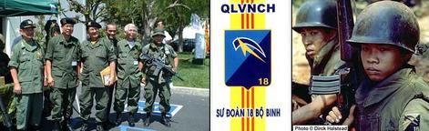 Biểu tượng Sư Đoàn 18 Bộ Binh và hình ảnh sinh hoạt của cựu quân nhân